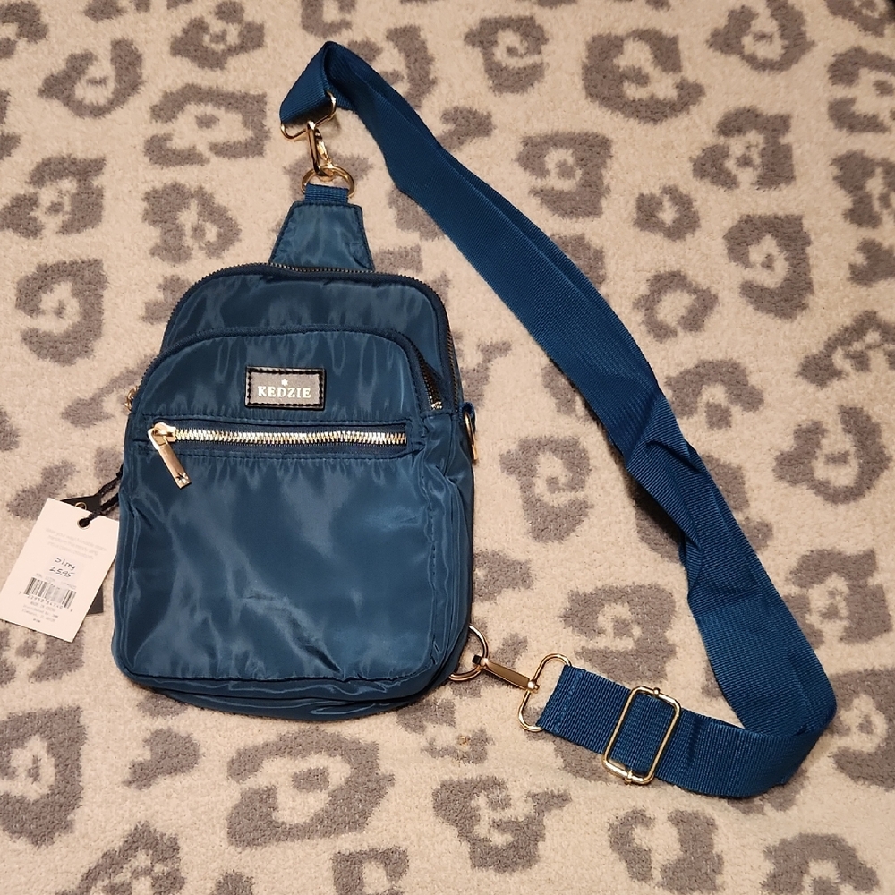 Blue Kedzie Adjustable Crossbody Bag